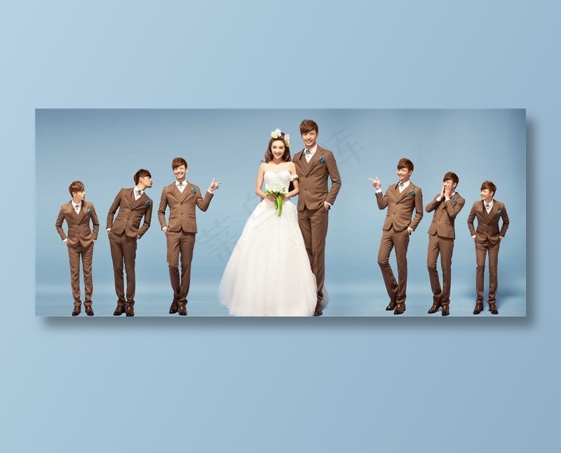 幸福恋人唯美婚纱摄影特写