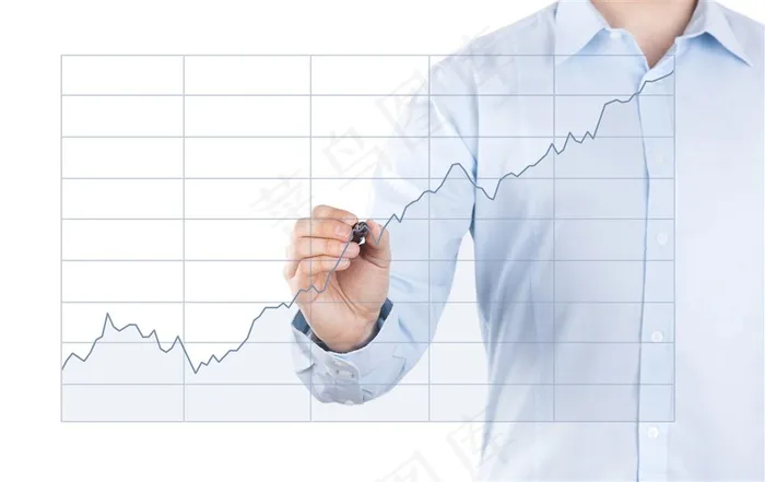 点击触控信息图表的商务人士素材高清图片