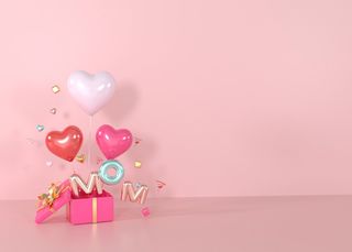 粉色气球母亲节素材