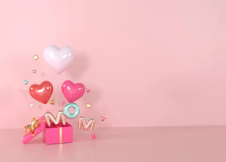 粉色气球母亲节素材 粉色气球母亲节素材