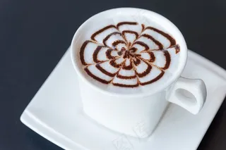 漂亮的咖啡拉花摄影素材