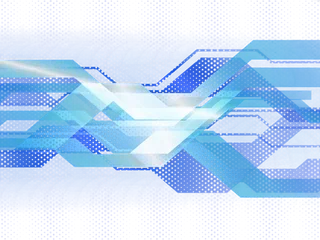 蓝色折线条光芒科技kv主视觉