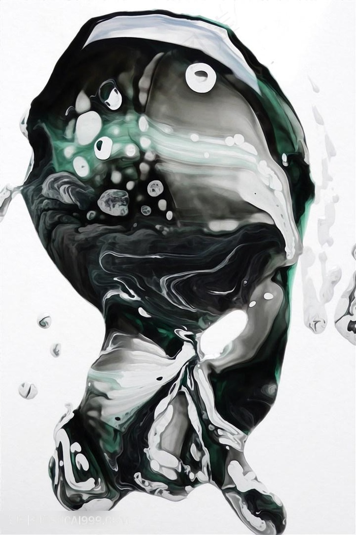 抽象时尚水彩艺术油画