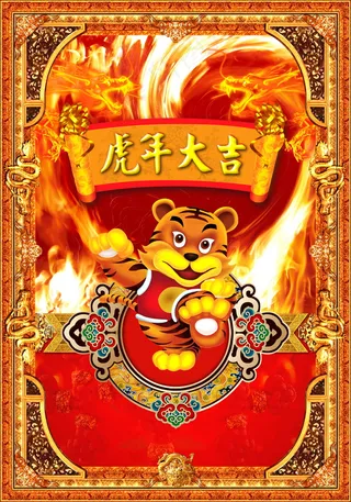 虎年新年祝福图片下载