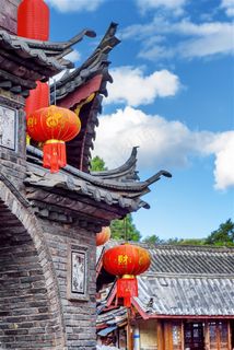 红灯笼和古建筑 红灯笼和古建筑