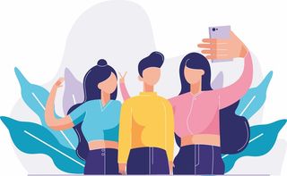 人物插画/自拍/三人