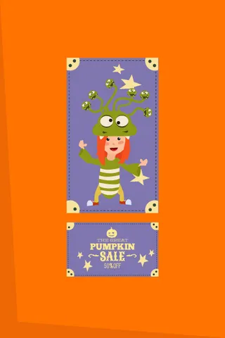 万圣节小鬼捣蛋儿童矢量插画扁平