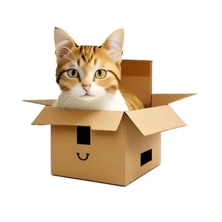 猫咪纸箱免抠