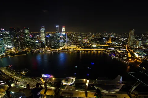 高清城市建筑灯光夜景