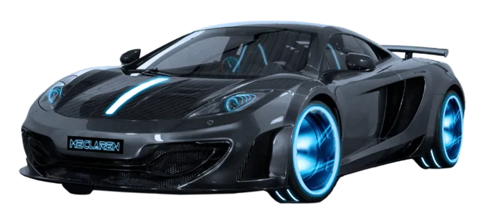 透明跑车素材小车汽车PNG免扣素材