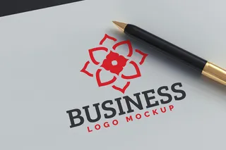 纸张logo样机模板