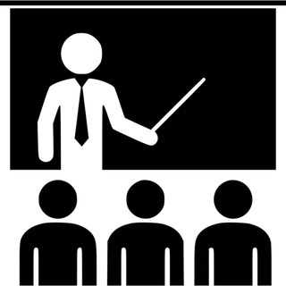 上课剪影人物黑白少儿兴趣班