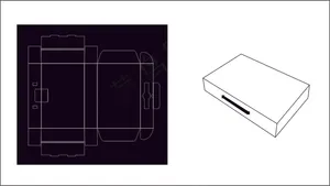 包装盒子 盒子刀模图 纸盒 线条