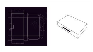 包装盒子 盒子刀模图 纸盒 线条