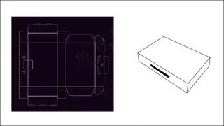 包装盒子 盒子刀模图 纸盒 线条