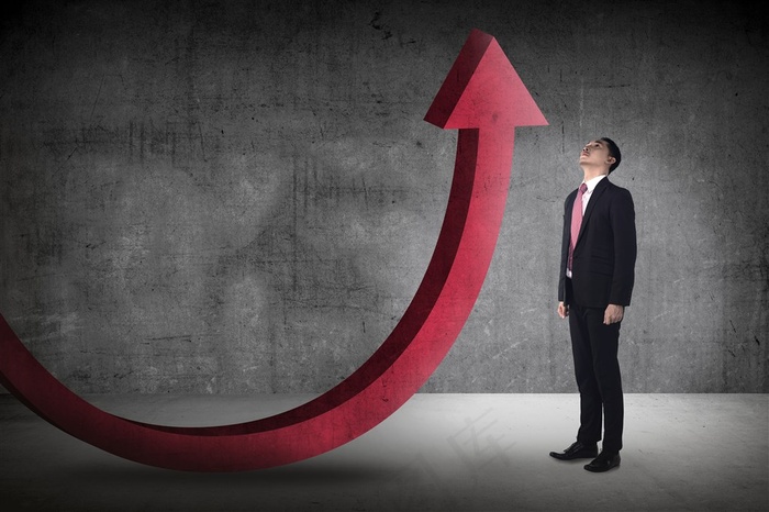 箭头和商务人物高清素材