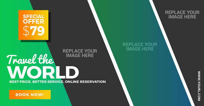 设计广告销售旅游横幅素材