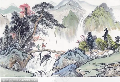 高山流水图 高山流水图