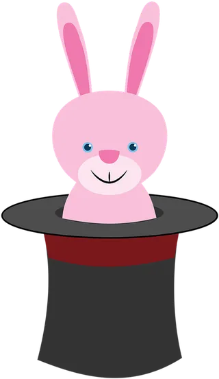 帽子粉兔子素材卡通