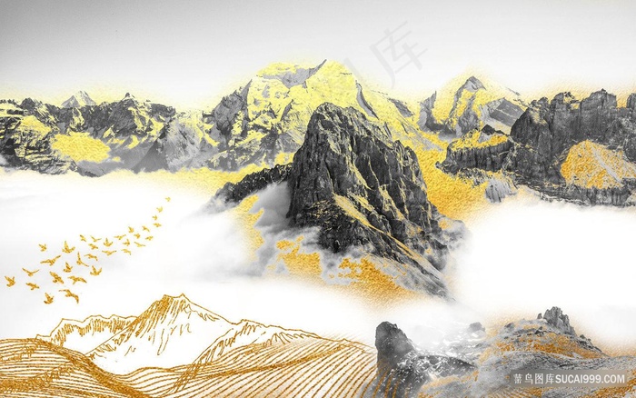 高清山脉唯美风景画