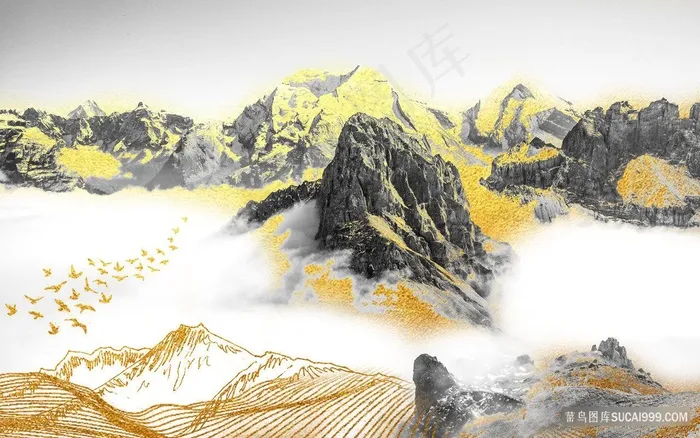 高清山脉唯美风景画