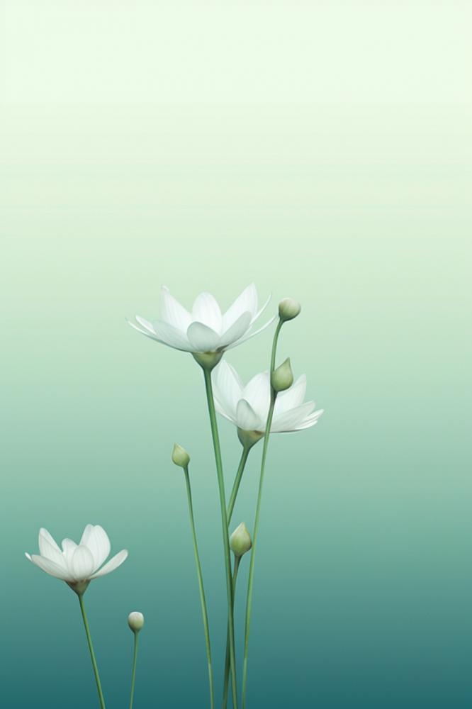 清新浅绿色荷花节气背景(896x1344)
