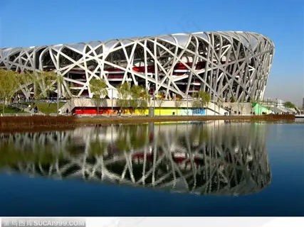 北京印象-湖面倒影上的鸟巢