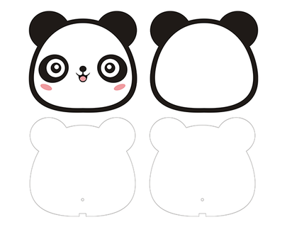 异形-小熊猫夏季pvc扇子模版