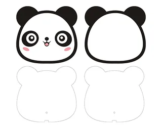 异形-小熊猫夏季pvc扇子模版