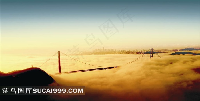 云海中德斜拉桥图片