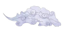 紫色祥云免扣png透明素材