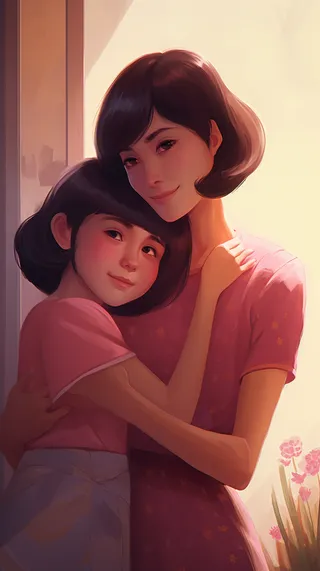 母亲 温馨 节日 爱护 温柔