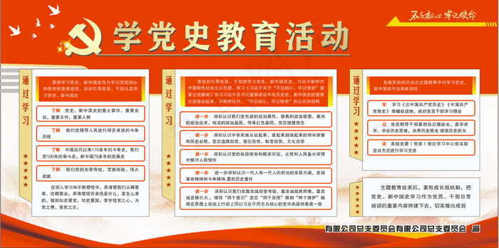党史学习    学习心得  展板cdr矢量模版下载