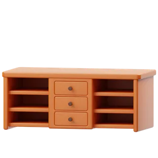 电视柜棕色家具png素材