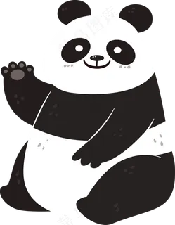 打招呼的大熊猫