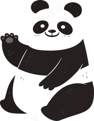 打招呼的大熊猫