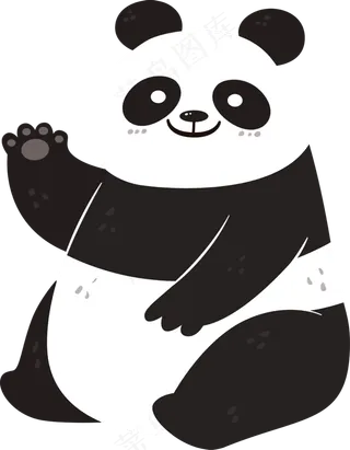 打招呼的大熊猫