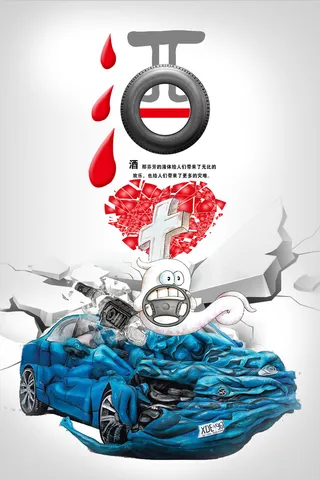 文明驾驶宣传广告PSD素材