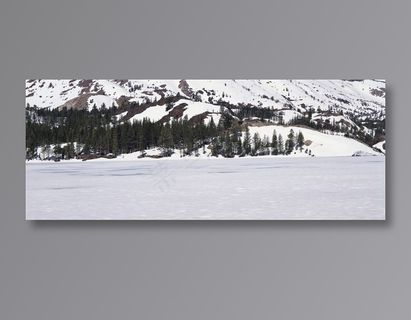 冬天山脚下的森林全景摄影环境贴图