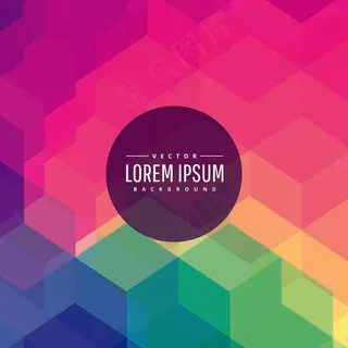 炫彩几何图形背景 几何艺术设计 多边形背景图片