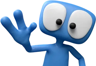 蓝色人物素材卡通