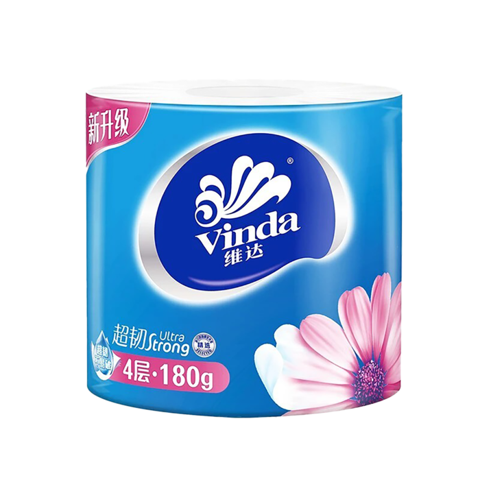 维达卷纸4层超韧180g／卷超市商品白底图免抠实物摄影png格式图片透明底