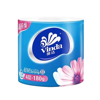 维达卷纸4层超韧180g／卷超市商品白底图免抠实物摄影png格式图片透明底