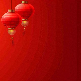 中国红创意喜庆灯笼，元旦新年小年除夕