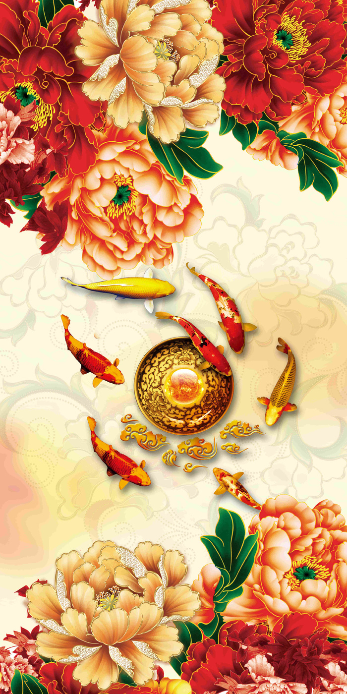 壁画 仿3D背景 油画