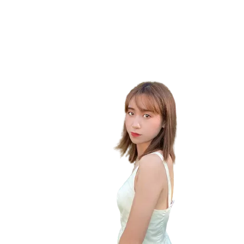 短发美女回眸