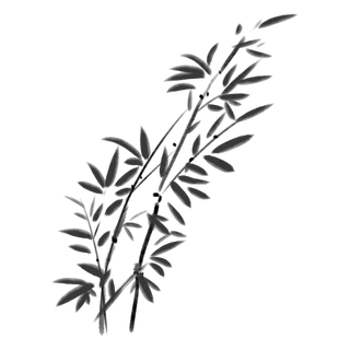 竹子水墨画中国风国画墨水书法竹子画