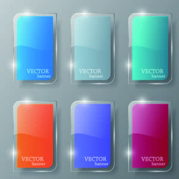 免抠多边形水晶标签