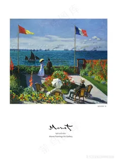 海景阳台高清风景画油画