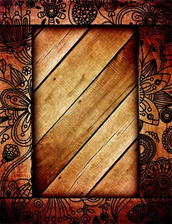 唯美花纹木板图片